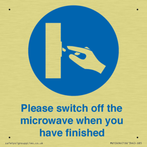 Please switch off the microwave when you have finished